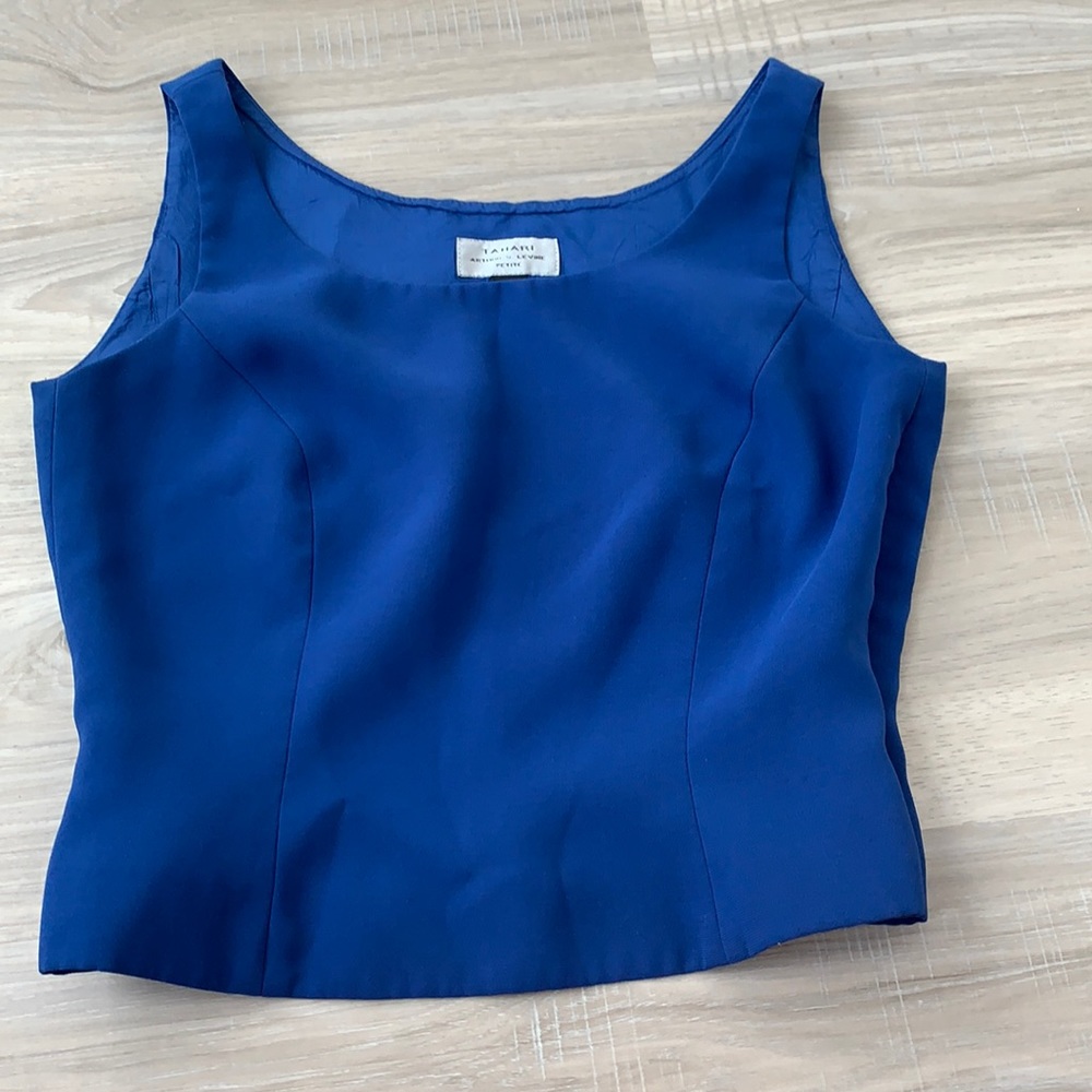Blue crop top